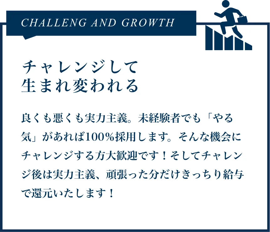 チャレンジして生まれ変わる